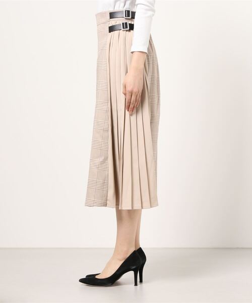 WEGO（ウィゴー）の「WEGO/ベルト付きサイドプリーツロングスカート（スカート・レディース・グレー系その他/ベージュ系その他・FREE）」の7枚目の写真