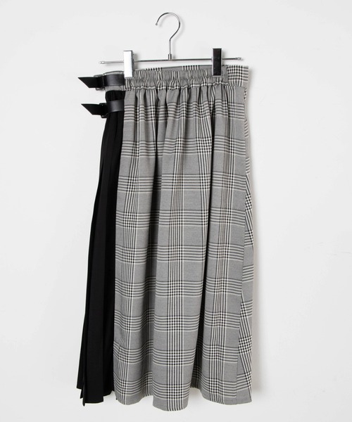 WEGO（ウィゴー）の「WEGO/ベルト付きサイドプリーツロングスカート（スカート・レディース・グレー系その他/ベージュ系その他・FREE）」の5枚目の写真