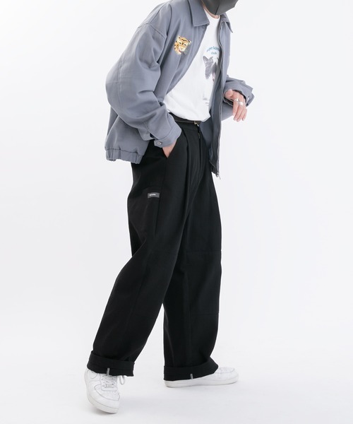 Perushu（ペルーシュ）の「ロールアップステッチワイドパンツ（その他パンツ・メンズ・ブラック/オレンジ/ダークブルー・SMALL/MEDIUM/LARGE）」の16枚目の写真