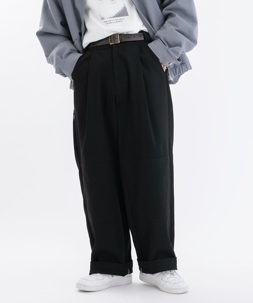 Perushu（ペルーシュ）の「ロールアップステッチワイドパンツ（その他パンツ・メンズ・ブラック/オレンジ/ダークブルー・SMALL/MEDIUM/LARGE）」の22枚目の写真