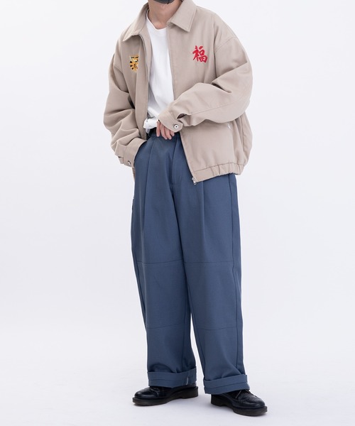 Perushu（ペルーシュ）の「ロールアップステッチワイドパンツ（その他パンツ・メンズ・ブラック/オレンジ/ダークブルー・SMALL/MEDIUM/LARGE）」の18枚目の写真