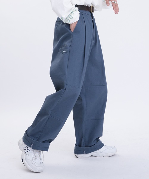 Perushu（ペルーシュ）の「ロールアップステッチワイドパンツ（その他パンツ・メンズ・ブラック/オレンジ/ダークブルー・SMALL/MEDIUM/LARGE）」の19枚目の写真