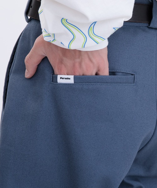 Perushu（ペルーシュ）の「ロールアップステッチワイドパンツ（その他パンツ・メンズ・ブラック/オレンジ/ダークブルー・SMALL/MEDIUM/LARGE）」の8枚目の写真