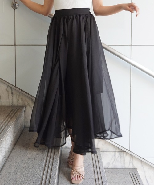 Roomy's（ルーミーズ）の「ミルフィーユイレヘムスカート（スカート・レディース・モカ/ブラック・マルチサイズ）」の10枚目の写真