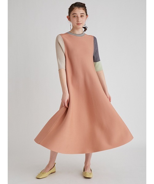 FURFUR（ファーファー）の「カラーブロックニットワンピース（ワンピース・レディース・ブラック/オレンジ/ラベンダー・FREE）」の11枚目の写真