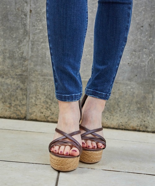 LIPSERVICE（リップサービス）の「ジュートヒールサンダル（サンダル・レディース・ブラウン/アイボリー・S/M/L）」の7枚目の写真