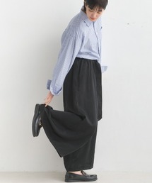 OMNES Another Edition | サテンベルト付きギャザーワイドイージーパンツ(その他パンツ)