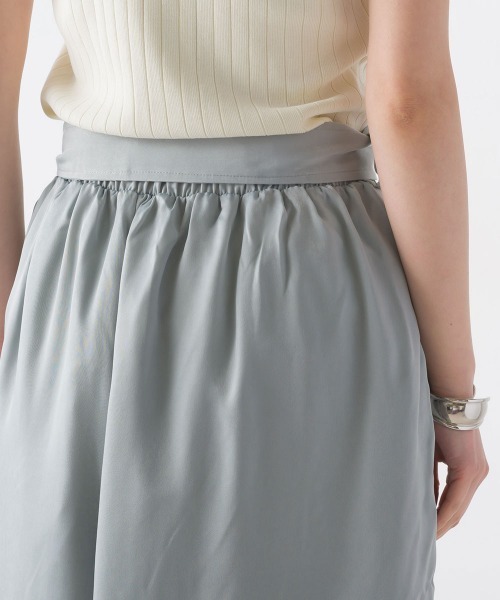 OMNES Another Edition（オムネス アナザーエディション）の「サテンベルト付きギャザーワイドイージーパンツ（その他パンツ・レディース・ブラック/ミント/モカ・FREE）」の16枚目の写真