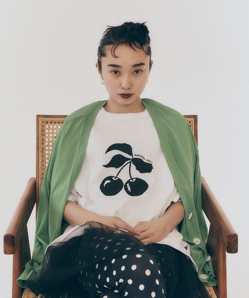 manana suerte（マニャーナスエルテ）の「オーバーサイズニットカーディガン（カーディガン/ボレロ・レディース・ブラック/ブルー/ホワイト/レッド/グリーン/グレー/ピンク/ライトグリーン/マスタード・FREE）」の5枚目の写真