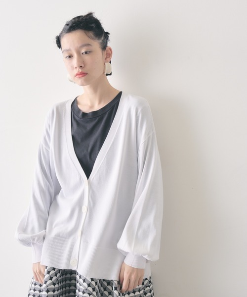 manana suerte（マニャーナスエルテ）の「オーバーサイズニットカーディガン（カーディガン/ボレロ・レディース・ブラック/ブルー/ホワイト/レッド/グリーン/グレー/ピンク/ライトグリーン/マスタード・FREE）」の10枚目の写真