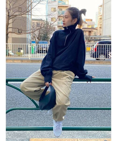 【WEB限定】ナイロンカラーテーパードパンツ