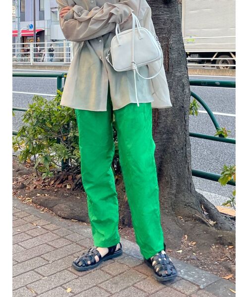 【WEB限定】ナイロンカラーテーパードパンツ