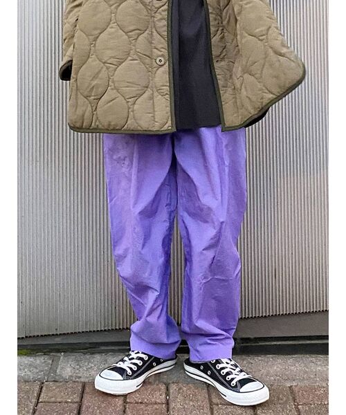 【WEB限定】ナイロンカラーテーパードパンツ