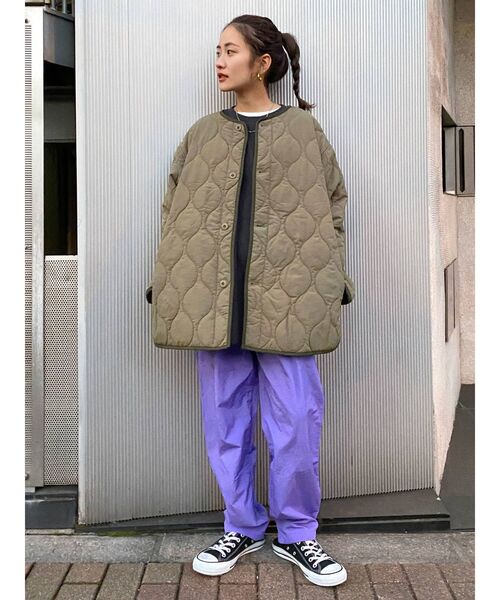 【WEB限定】ナイロンカラーテーパードパンツ