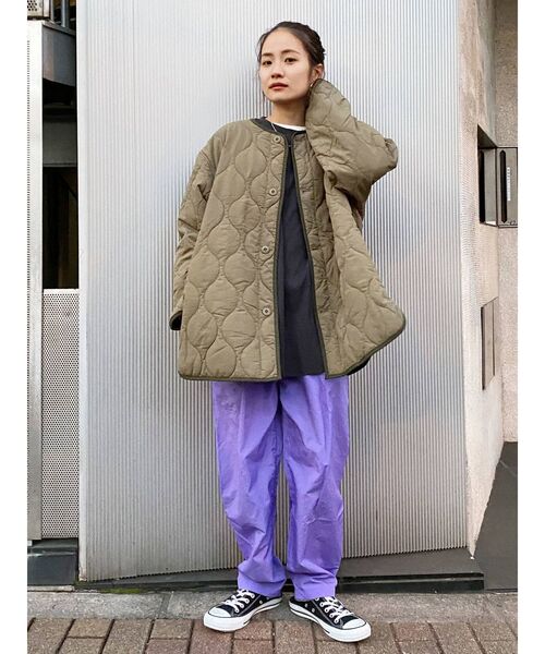 【WEB限定】ナイロンカラーテーパードパンツ