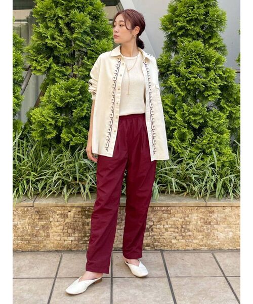 【WEB限定】ナイロンカラーテーパードパンツ