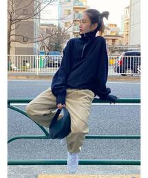 Ungrid | 【WEB限定】ナイロンカラーテーパードパンツ(その他パンツ)