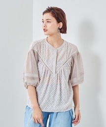 カットドビーレースブラウス