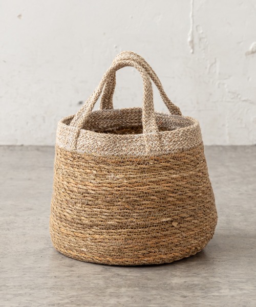 PUAL CE CIN(ピュアルセシン)の「SEAGRASS JUDE ROUND TOTE/ジュート トートバッグ(ハンドバッグ・レディース・ホワイト系その他/ブラック系その他・FREE)」の1枚目の写真