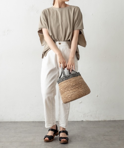 PUAL CE CIN(ピュアルセシン)の「SEAGRASS JUDE ROUND TOTE/ジュート トートバッグ(ハンドバッグ・レディース・ホワイト系その他/ブラック系その他・FREE)」の7枚目の写真