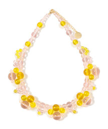 Ray BEAMS | LOTUS PINK / Glass Jewel ネックレス(ネックレス)