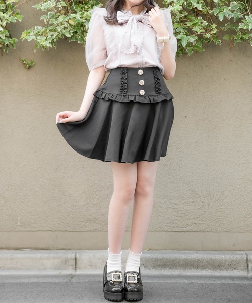 ROJITA（ロジータ）の「レーシーリボンチュールブラウス（シャツ/ブラウス・レディース・ホワイト/ピンク/ブラック・FREE）」の11枚目の写真