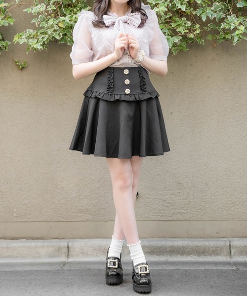 ROJITA（ロジータ）の「レーシーリボンチュールブラウス（シャツ/ブラウス・レディース・ホワイト/ピンク/ブラック・FREE）」の12枚目の写真