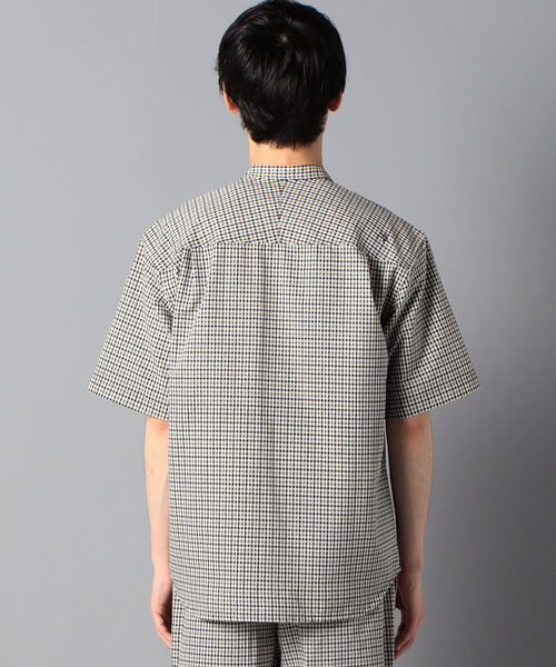 GLOSTER（グロスター）の「AIR TROUGH バンドカラーシャツ ※通気性◎、軽量◎、ストレッチ性◎の機能素材を使用（シャツ/ブラウス・メンズ・ネイビー/ホワイト系その他2・SMALL/MEDIUM/LARGE）」の5枚目の写真