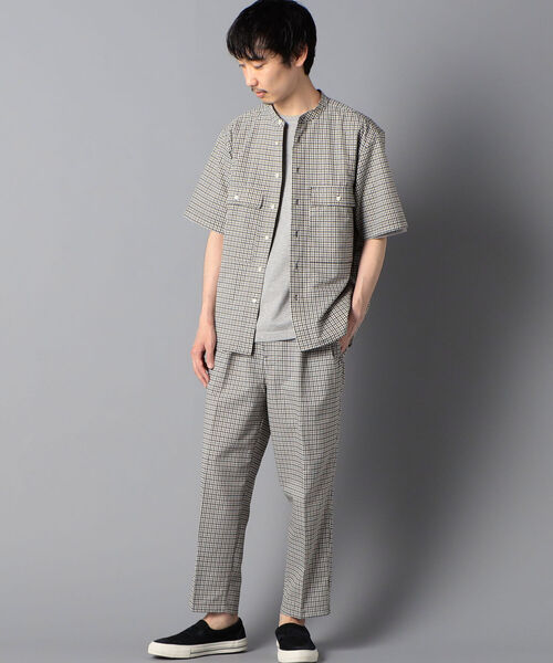 GLOSTER（グロスター）の「AIR TROUGH バンドカラーシャツ ※通気性◎、軽量◎、ストレッチ性◎の機能素材を使用（シャツ/ブラウス・メンズ・ネイビー/ホワイト系その他2・SMALL/MEDIUM/LARGE）」の14枚目の写真