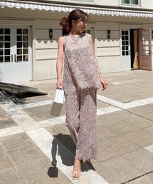eimy istoire | Elenore Lace　クロップドワイドパンツ(その他パンツ)