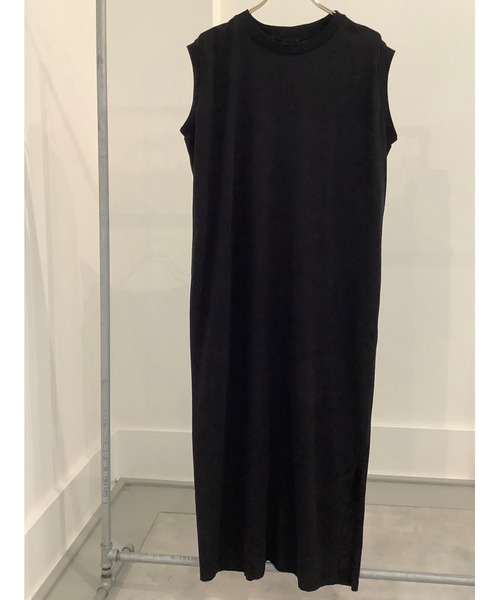 ulu(ウル)の「Organic cotton mockneckdesign nosleeve button dress(ワンピース・レディース・ブラック/ベージュ/ミント・FREE)」の17枚目の写真