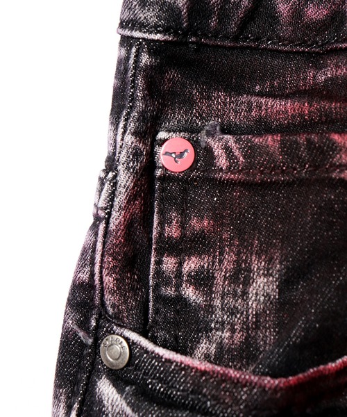 staple（ステイプル）の「【STAPLE】ペイント ダメージ加工 デニムパンツ（デニムパンツ・メンズ・ブラック・38/36/30/32/34）」の15枚目の写真