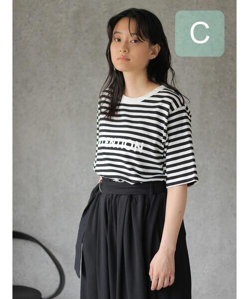 AMERICAN HOLIC（アメリカンホリック）の「モノトーンイロイロカットプルオーバー（Tシャツ/カットソー・レディース・オフホワイト/ブラック/その他7/B/C/A・M/L）」の20枚目の写真