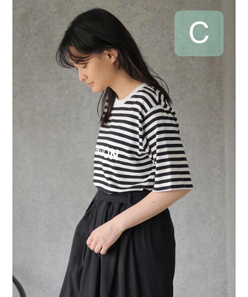 AMERICAN HOLIC（アメリカンホリック）の「モノトーンイロイロカットプルオーバー（Tシャツ/カットソー・レディース・オフホワイト/ブラック/その他7/B/C/A・M/L）」の19枚目の写真