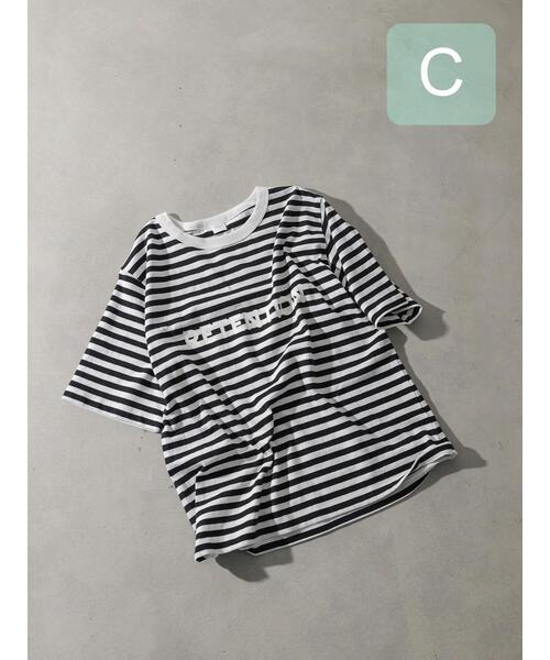 AMERICAN HOLIC（アメリカンホリック）の「モノトーンイロイロカットプルオーバー（Tシャツ/カットソー・レディース・オフホワイト/ブラック/その他7/B/C/A・M/L）」の6枚目の写真