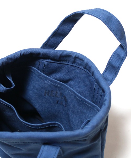 THE SUPERIOR LABOR(シュペリオールレイバー)の「”Hello TSL” tote bag mini(ショルダーバッグ・メンズ・グリーン/ブルー・FREE)」の6枚目の写真