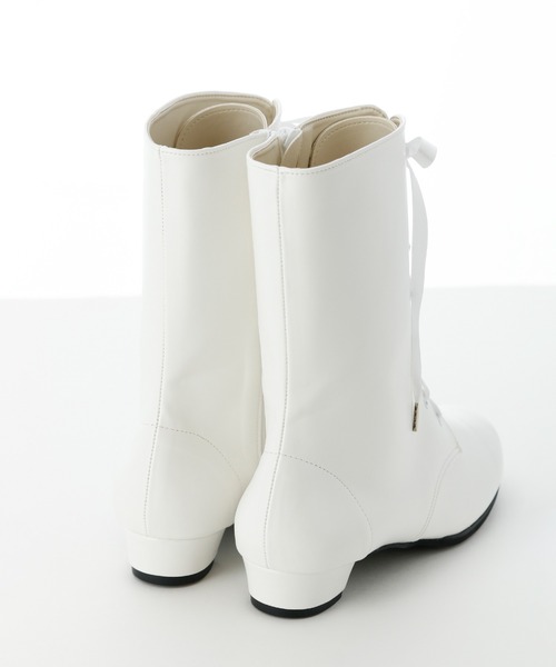 Catherine Cottage（キャサリンコテージ）の「レースアップリボンブーツ（ブーツ・キッズ・ホワイト・23/24/22）」の3枚目の写真