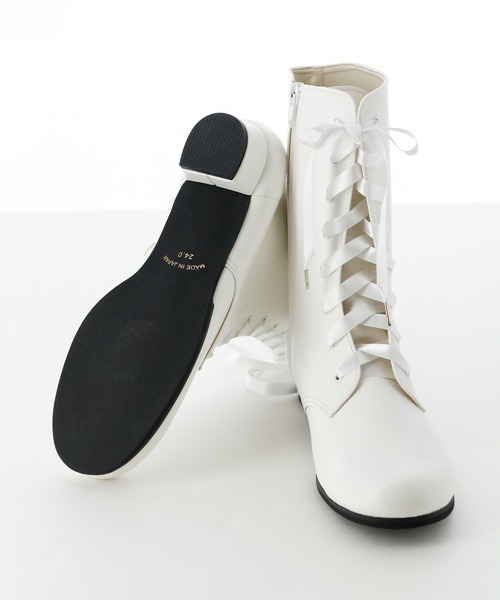 Catherine Cottage（キャサリンコテージ）の「レースアップリボンブーツ（ブーツ・キッズ・ホワイト・23/24/22）」の4枚目の写真