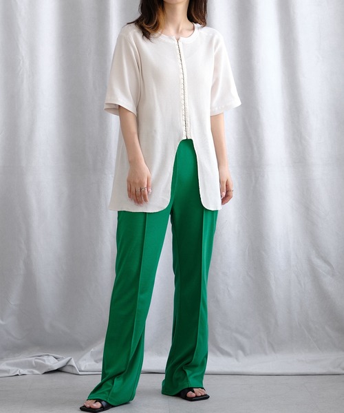 ＡＮＤＪ（アンドジェイ）の「2WAYセンターホックテールヘムサーマルトップス（Tシャツ/カットソー・レディース・チャコール/モカ/ピンク/ベージュ系その他・M）」の5枚目の写真