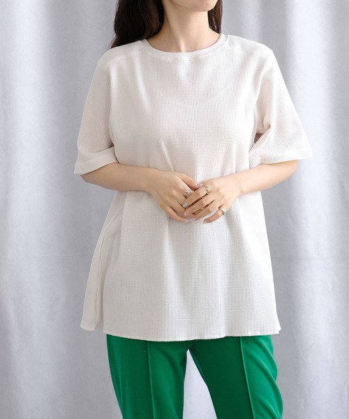 ＡＮＤＪ（アンドジェイ）の「2WAYセンターホックテールヘムサーマルトップス（Tシャツ/カットソー・レディース・チャコール/モカ/ピンク/ベージュ系その他・M）」の7枚目の写真