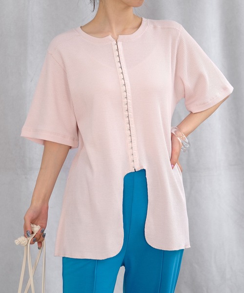 ＡＮＤＪ（アンドジェイ）の「2WAYセンターホックテールヘムサーマルトップス（Tシャツ/カットソー・レディース・チャコール/モカ/ピンク/ベージュ系その他・M）」の11枚目の写真