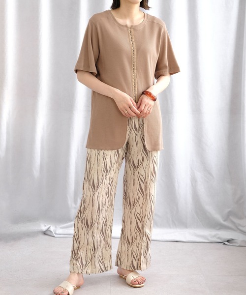 ＡＮＤＪ（アンドジェイ）の「2WAYセンターホックテールヘムサーマルトップス（Tシャツ/カットソー・レディース・チャコール/モカ/ピンク/ベージュ系その他・M）」の13枚目の写真