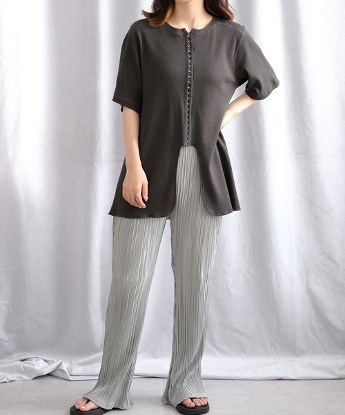 ＡＮＤＪ（アンドジェイ）の「2WAYセンターホックテールヘムサーマルトップス（Tシャツ/カットソー・レディース・チャコール/モカ/ピンク/ベージュ系その他・M）」の17枚目の写真