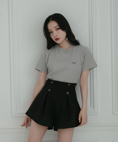 ANDGEEBEE（アンジービー）の「タックフレアショーパン（その他パンツ・レディース・ライトベージュ/ブラック・MEDIUM）」の14枚目の写真