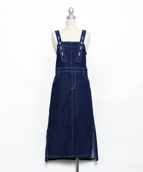 AS KNOW AS PINKY(アズノゥアズピンキー)の「あそびごころデニムジャンパースカート(ジャンパースカート・レディース・インディゴブルー/ライトインディゴブルー・FREE)」の12枚目の写真