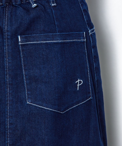 AS KNOW AS PINKY(アズノゥアズピンキー)の「あそびごころデニムジャンパースカート(ジャンパースカート・レディース・インディゴブルー/ライトインディゴブルー・FREE)」の8枚目の写真