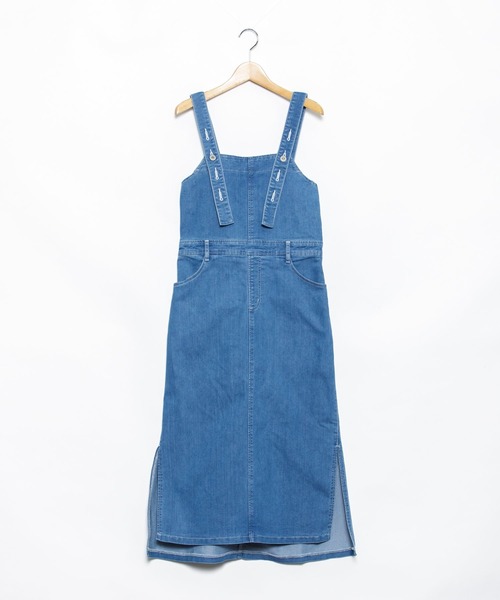 AS KNOW AS PINKY(アズノゥアズピンキー)の「あそびごころデニムジャンパースカート(ジャンパースカート・レディース・インディゴブルー/ライトインディゴブルー・FREE)」の22枚目の写真