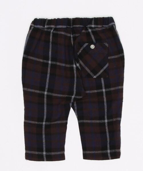 quoti use fith（クゥオティ　ユース　フィス）の「ネルチェックロングパンツ（その他パンツ・キッズ・ネイビー/アイボリー・130/90/100/110/80/120）」の3枚目の写真
