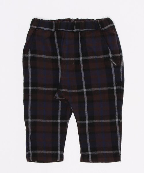 quoti use fith（クゥオティ　ユース　フィス）の「ネルチェックロングパンツ（その他パンツ・キッズ・ネイビー/アイボリー・130/90/100/110/80/120）」の5枚目の写真