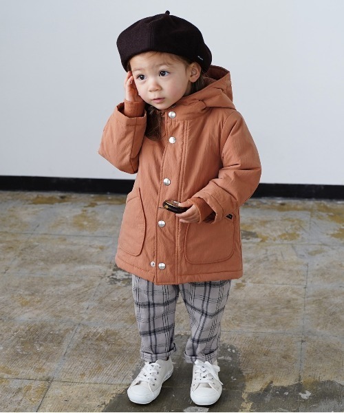 quoti use fith（クゥオティ　ユース　フィス）の「ネルチェックロングパンツ（その他パンツ・キッズ・ネイビー/アイボリー・130/90/100/110/80/120）」の8枚目の写真